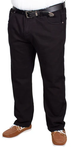 Fashion Bigdude Elasticated Waist Jeans Black Jeans