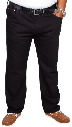 Fashion Bigdude Elasticated Waist Jeans Black Jeans