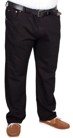 Fashion Bigdude Elasticated Waist Jeans Black Jeans