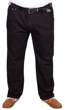 Fashion Bigdude Elasticated Waist Jeans Black Jeans