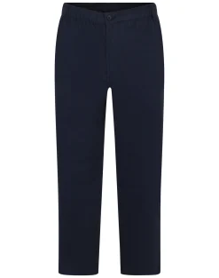 Outlet Bigdude Elasticated Waist Every Day Trousers Navy Casual Pants