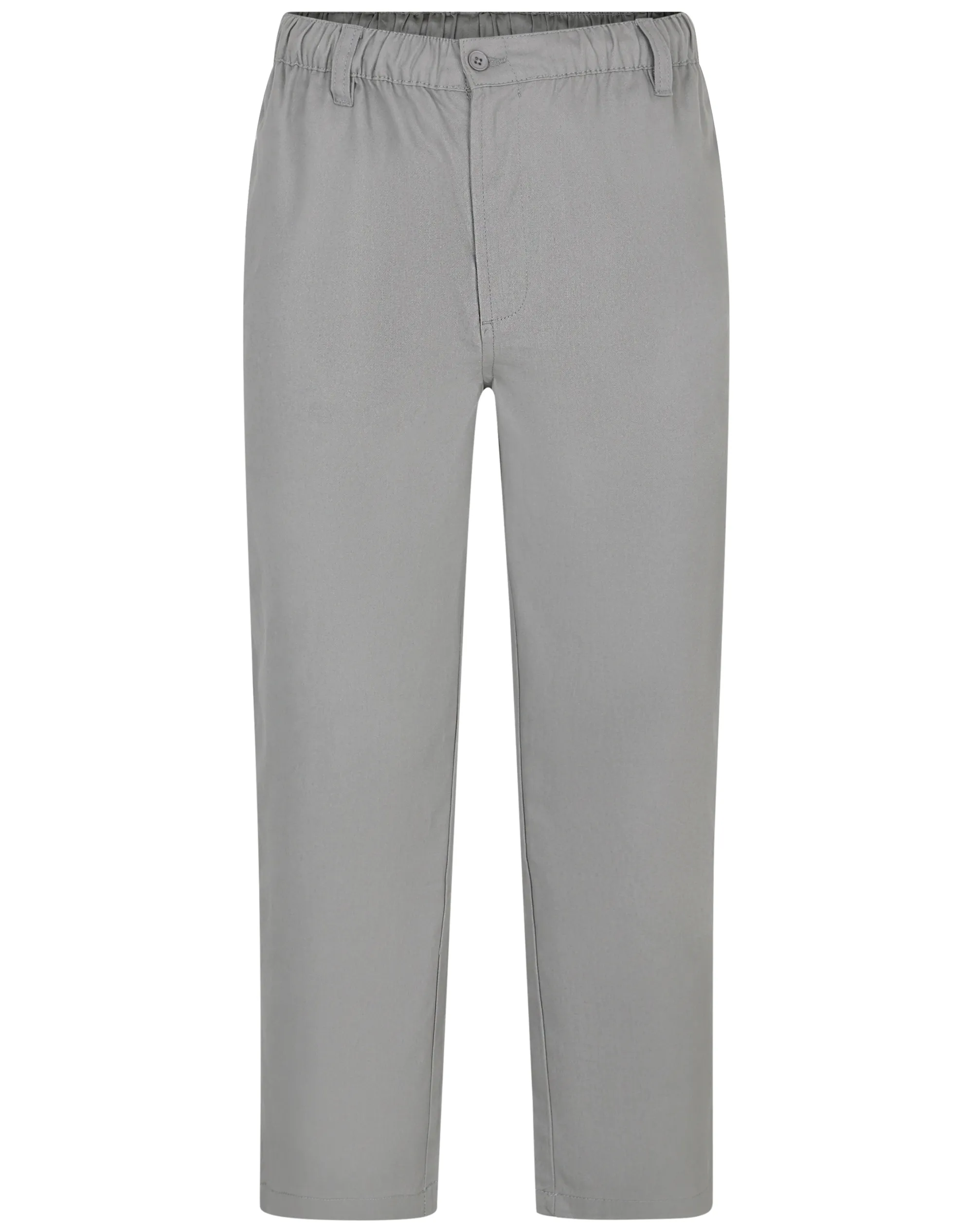 Best Bigdude Elasticated Waist Every Day Trousers Steel Grey Casual Pants