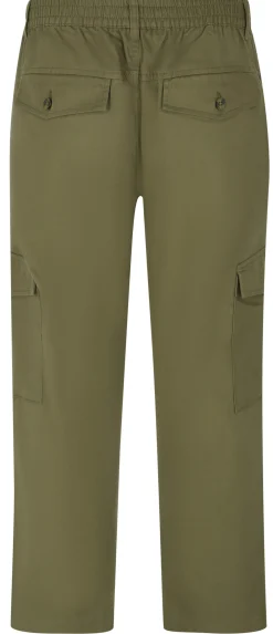 Hot Bigdude Elasticated Waist Cargo Trousers Dark Khaki Cargos|Casual Pants