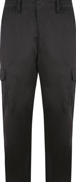 Clearance Bigdude Elasticated Waist Cargo Trousers Charcoal Cargos|Casual Pants