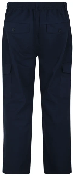New Bigdude Elasticated Waist Cargo Trousers Navy Cargos|Casual Pants