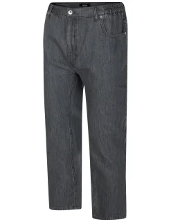 New Bigdude Elasticated Waist Jeans Grey Wash Tall Jeans
