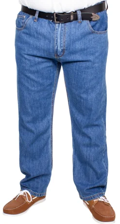 Discount Bigdude Elasticated Waist Jeans Mid Wash Pants|Cardigans