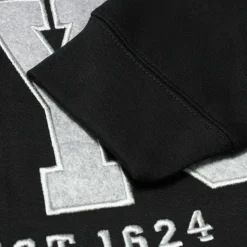 Outlet Bigdude Embroidered Crew Neck Jumper Black Sweatshirts & Cardigans