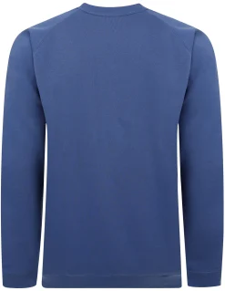 Fashion Bigdude Embroidered Crew Neck Jumper Deep Blue Sweatshirts & Cardigans