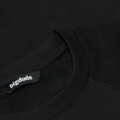 Discount Bigdude Embroidered Crew Neck Jumper Black Tall Sweatshirts