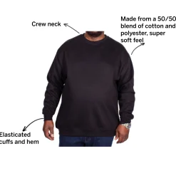 Hot Bigdude Essentials Jumper Black Tall Sweatshirts