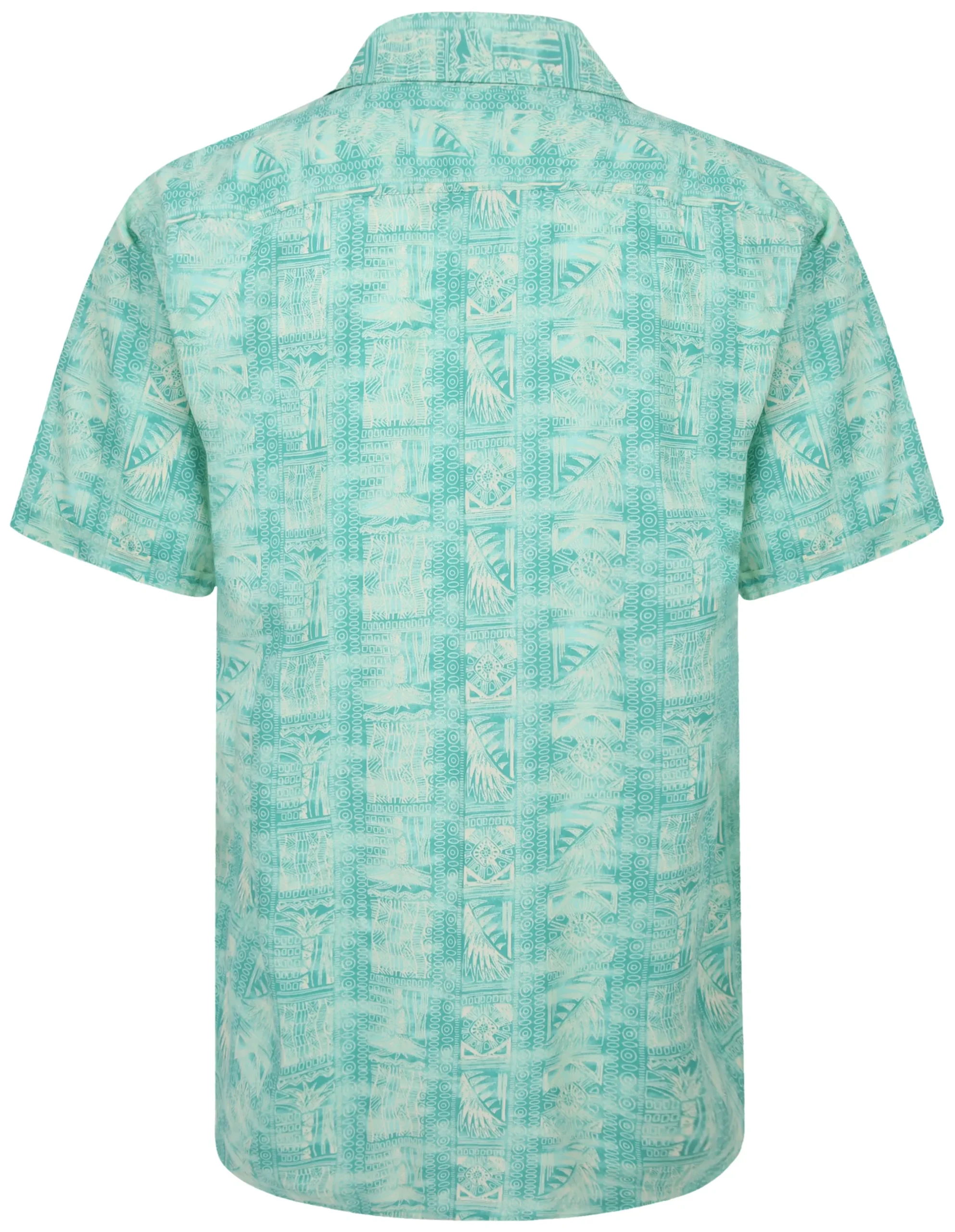 New Bigdude Ethnic Viscose Relaxed Collar Shirt Green Casual Shirts