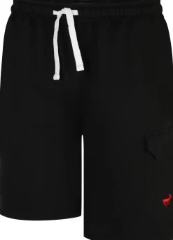 Outlet Bigdude Fleece Cargo Shorts Black Shorts