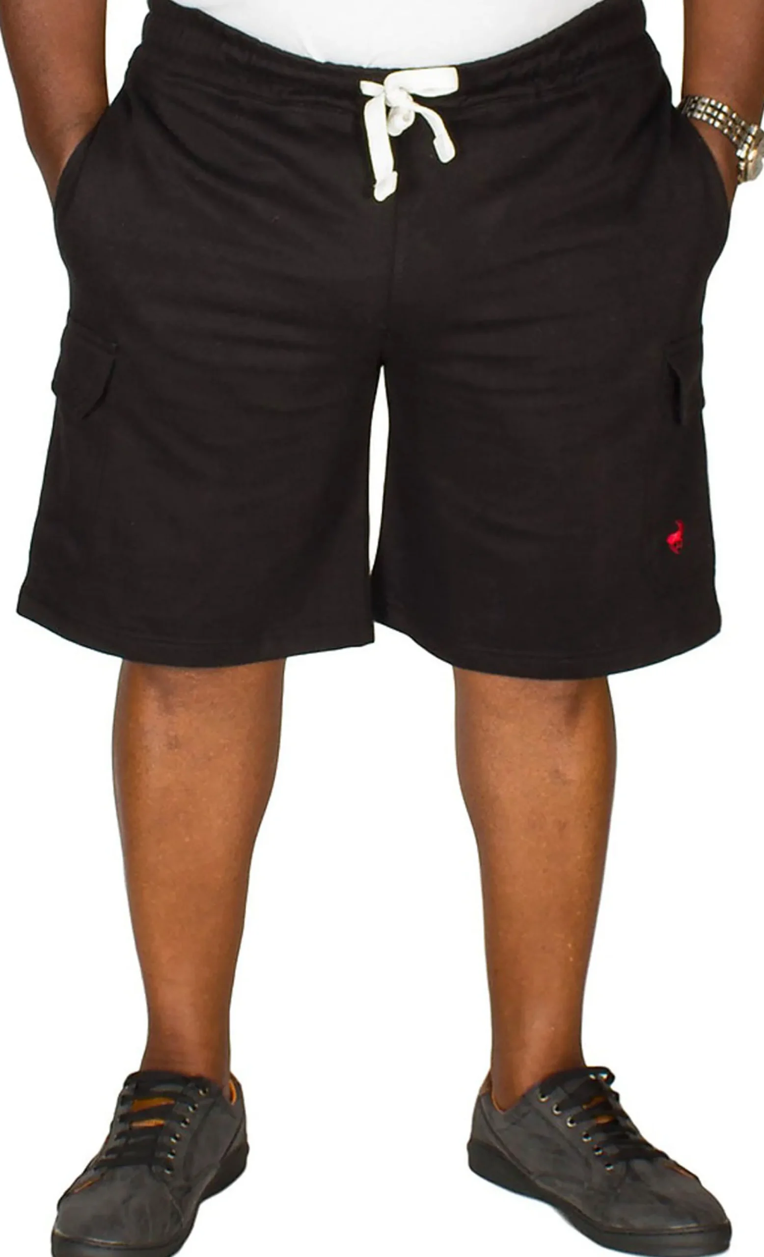 Outlet Bigdude Fleece Cargo Shorts Black Shorts