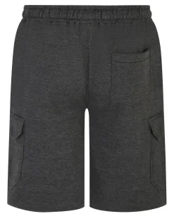 Sale Bigdude Fleece Cargo Shorts Charcoal Shorts