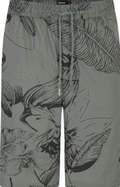 Best Bigdude Floral Print Cotton Shorts Khaki Shorts