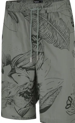 Best Bigdude Floral Print Cotton Shorts Khaki Shorts