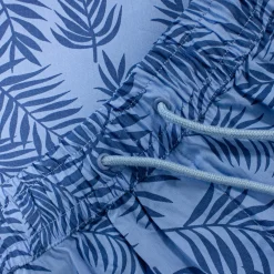 New Bigdude Floral Print Cotton Shorts Blue Shorts