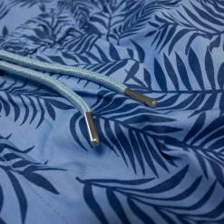 New Bigdude Floral Print Cotton Shorts Blue Shorts