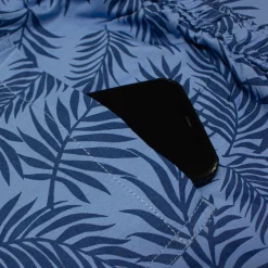 New Bigdude Floral Print Cotton Shorts Blue Shorts