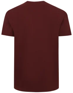 Online Bigdude Food Print T-Shirt Burgundy T-shirts