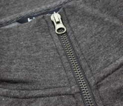 New Bigdude Funnel Neck Full Zip Sweatshirt Charcoal Sweatshirts & Cardigans