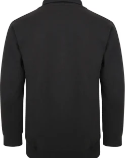 Outlet Bigdude Funnel Neck Full Zip Sweatshirt Black Sweatshirts & Cardigans