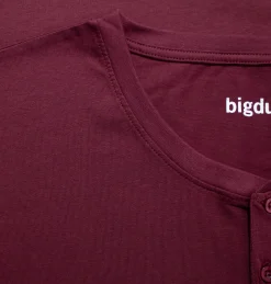New Bigdude Grandad T-Shirt Burgundy T-shirts