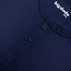 Fashion Bigdude Grandad T-Shirt Navy T-shirts