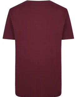 Online Bigdude Heavy Weight Plain T-Shirt Burgundy T-shirts