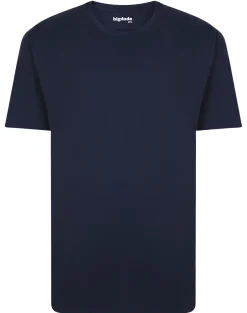 Outlet Bigdude Heavy Weight Plain T-Shirt Navy T-shirts