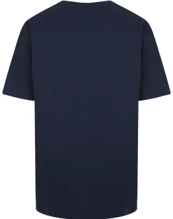 Outlet Bigdude Heavy Weight Plain T-Shirt Navy T-shirts