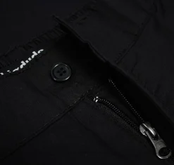 Fashion Bigdude Light Weight Elasticated Waist Cargo Shorts Black Shorts