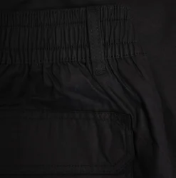 Fashion Bigdude Light Weight Elasticated Waist Cargo Shorts Black Shorts