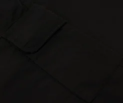 Fashion Bigdude Light Weight Elasticated Waist Cargo Shorts Black Shorts