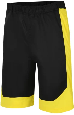 Sale Bigdude Lightweight Active Gym Shorts Black/Yellow Shorts