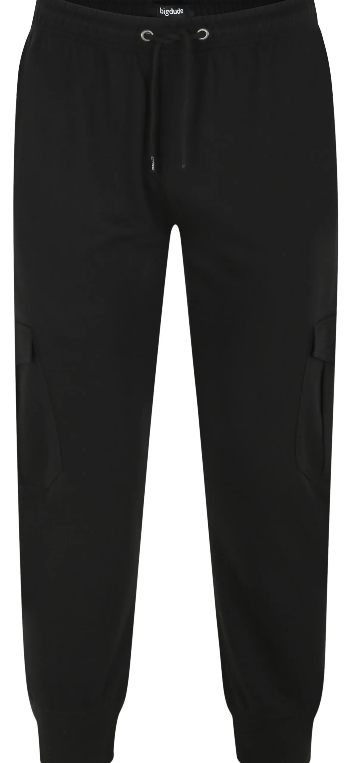Fashion Bigdude Lightweight Cargo Joggers Black Sweatpants