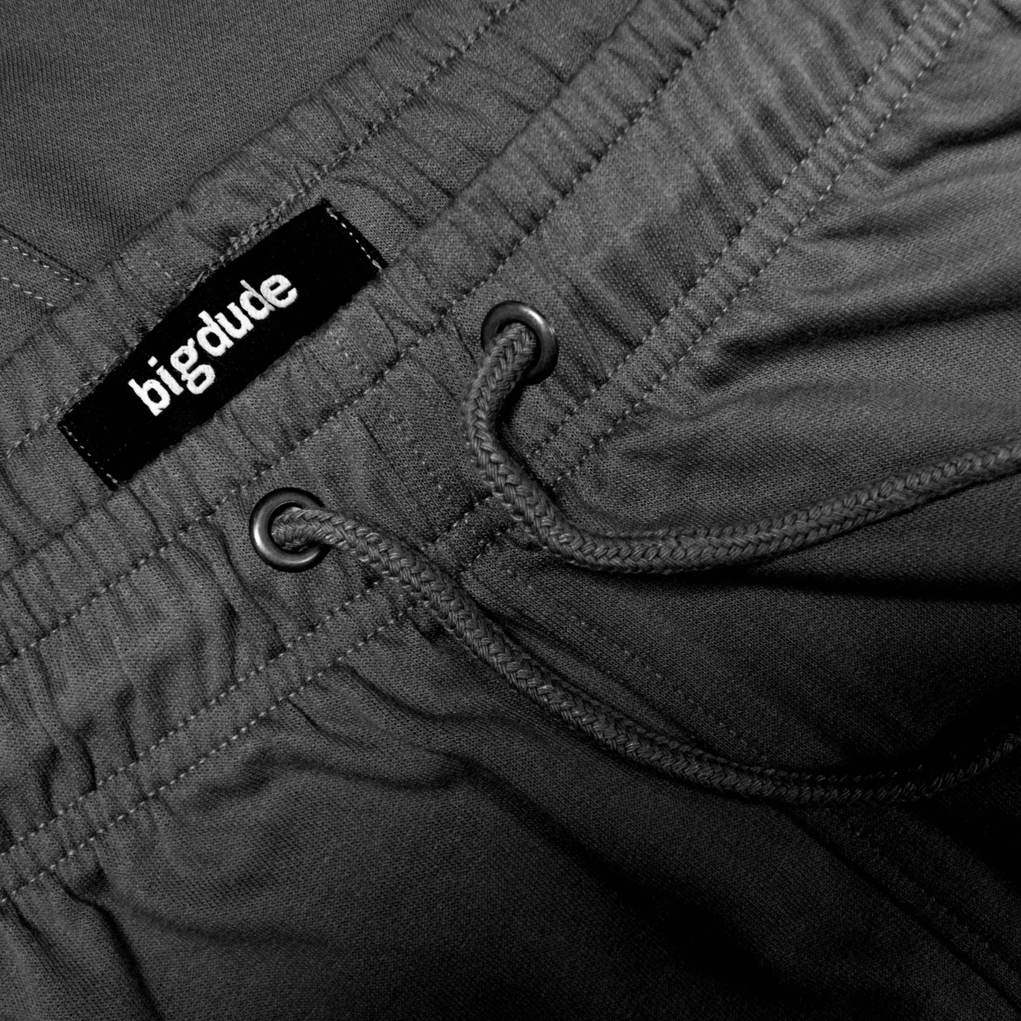 Fashion Bigdude Lightweight Cargo Joggers Black Sweatpants