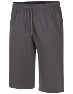 Fashion Bigdude Lightweight Cropped Loopback Joggers Charcoal Shorts