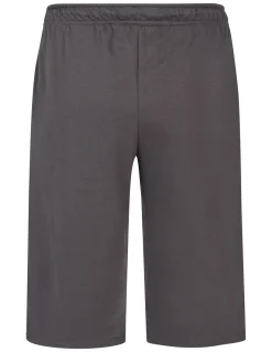 Fashion Bigdude Lightweight Cropped Loopback Joggers Charcoal Shorts