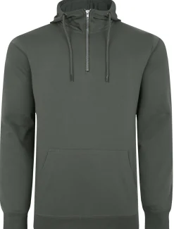 Best Bigdude Lightweight Half Zip Hoody Sage Green Hoodies
