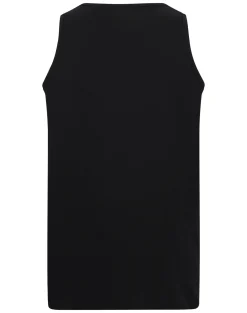 Hot Bigdude Lightweight Summer Print Vest Black Tank Tops