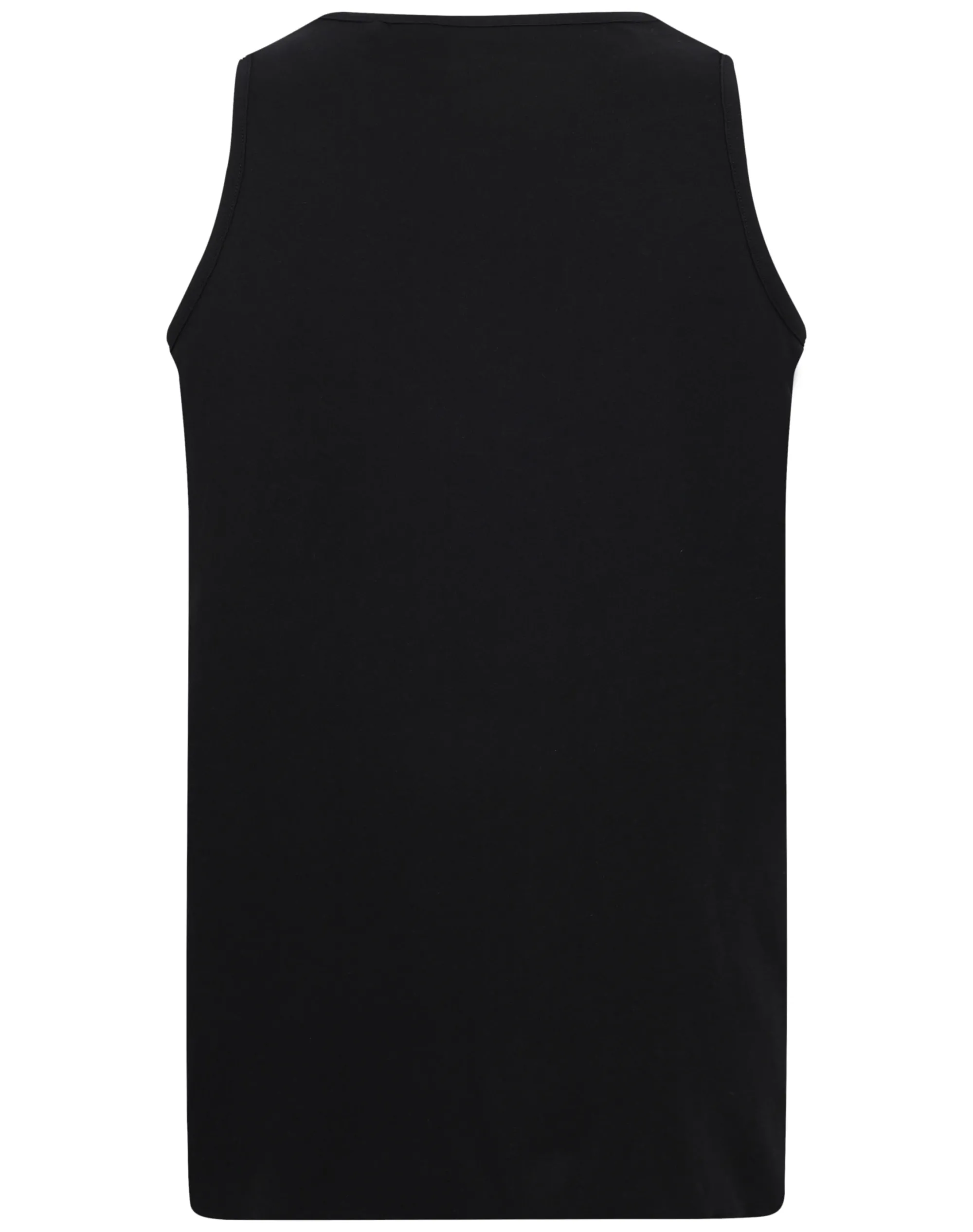 Hot Bigdude Lightweight Summer Print Vest Black Tank Tops