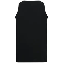 Fashion Bigdude Lightweight Summer Print Vest Black Tall Tank Tops