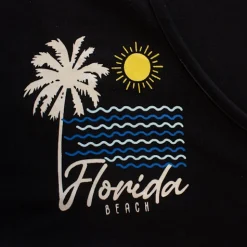 Fashion Bigdude Lightweight Summer Print Vest Black Tall Tank Tops