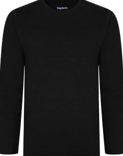 Online Bigdude Long Sleeve Marl T-Shirt Charcoal Tall T-shirts