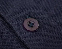 Online Bigdude Long Sleeve Polo Shirt Navy Polo Shirts