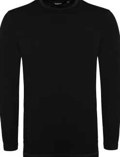 New Bigdude Long Sleeve Thermal T-Shirt Black Tall T-shirts