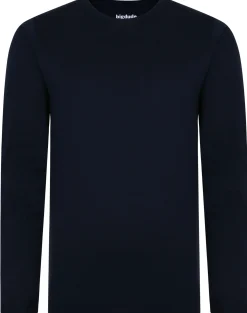 Fashion Bigdude Long Sleeve T-Shirt Navy T-shirts