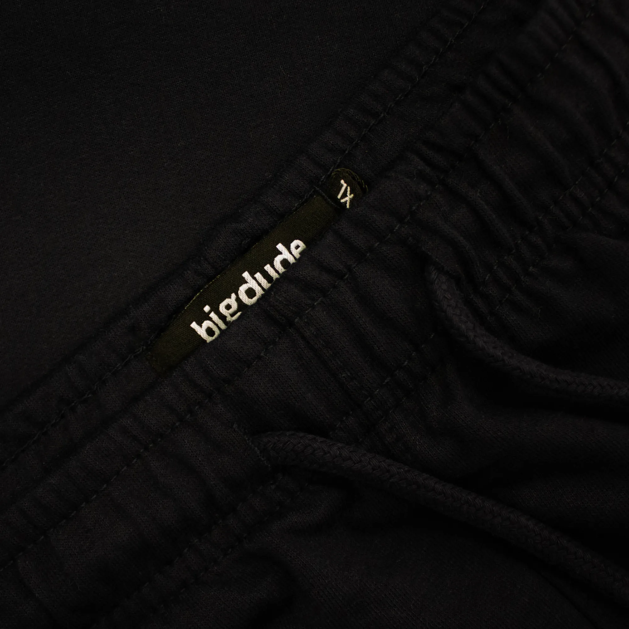 Best Bigdude Loop Back Jogger Shorts Black Shorts